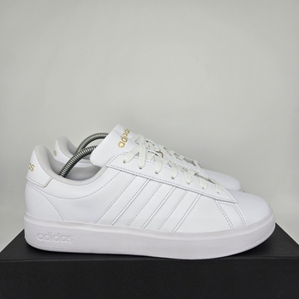 New adidas Grand Court 2.0 Cloud White Gold Metallic Women's Shoes Size 6 - Picture 3 of 8